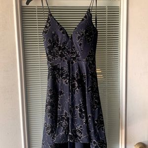 Navy and black formal dress